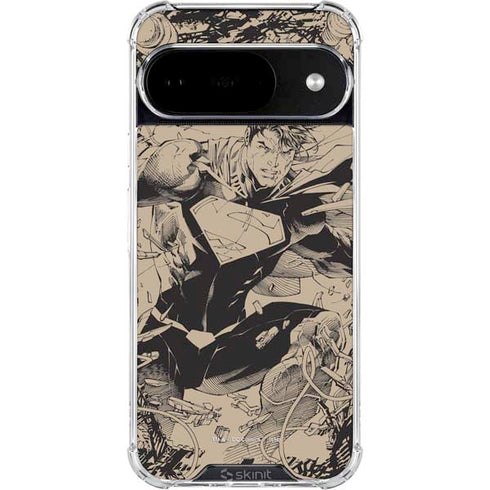 DC Comics Superman Unchained #1 Original Cover Pencils Google Pixel 10 Clear Case